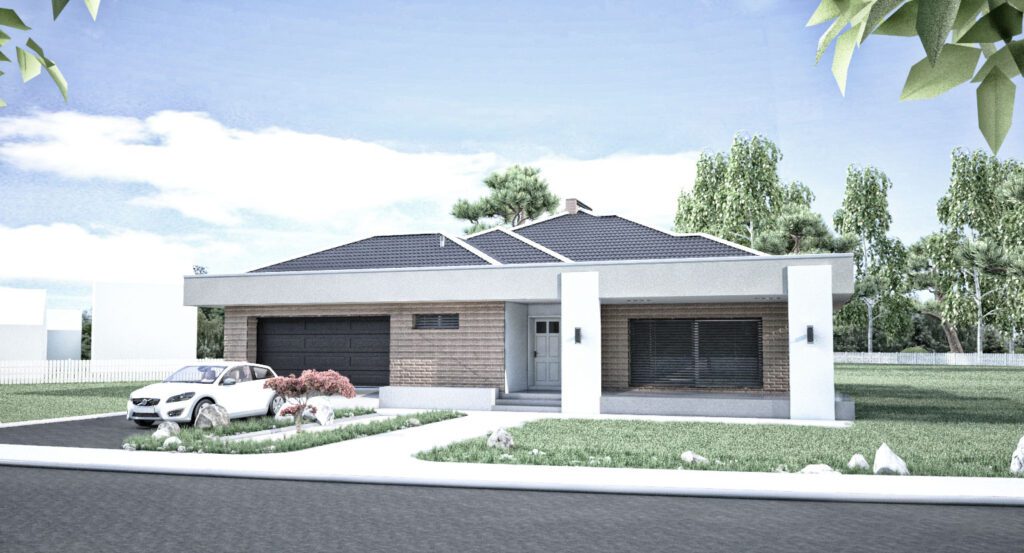 projekat prigradske porodicne vile - projektni biro Mali Gradjevinar arhitektonske usluge moderne kuce idejno rjesenje